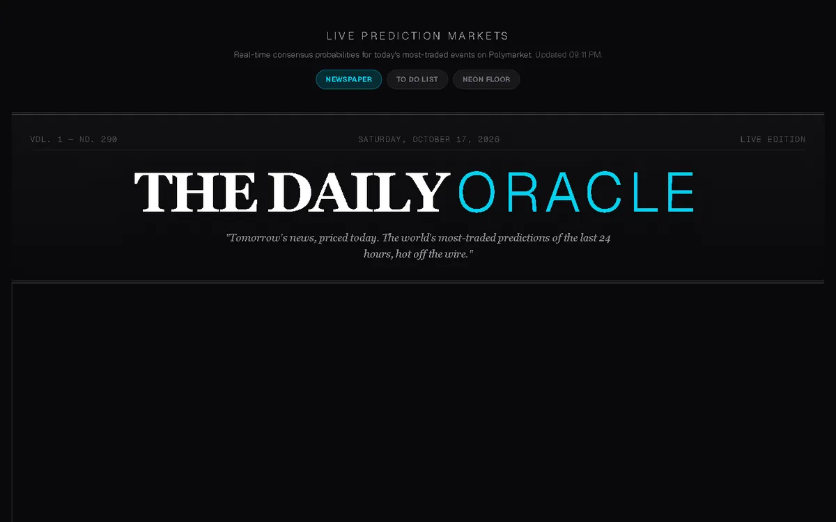The Daily Oracle interface